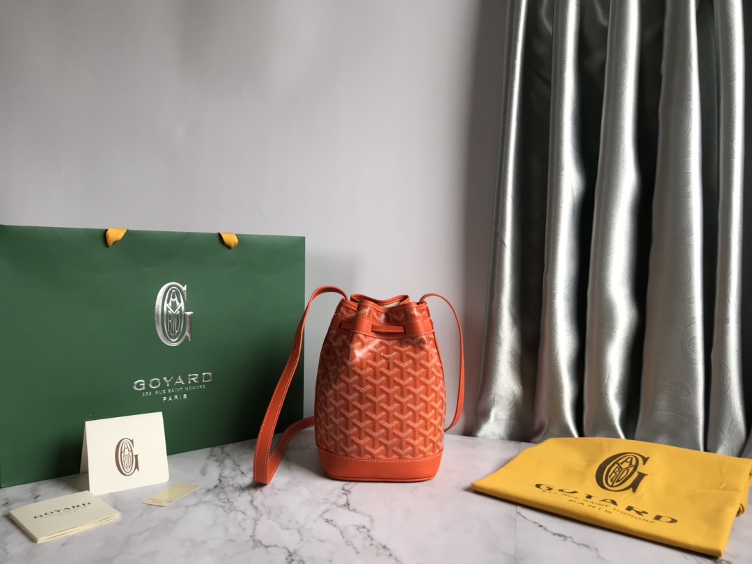Goyard orange Goyardine Coated Canvas and Leather ...