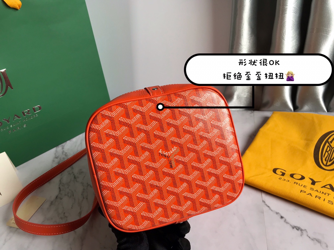 Goyard orange Goyardine Coated Canvas and Leather ...