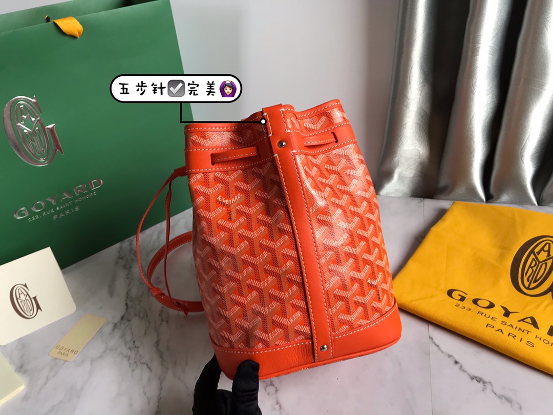 Goyard orange Goyardine Coated Canvas and Leather ...