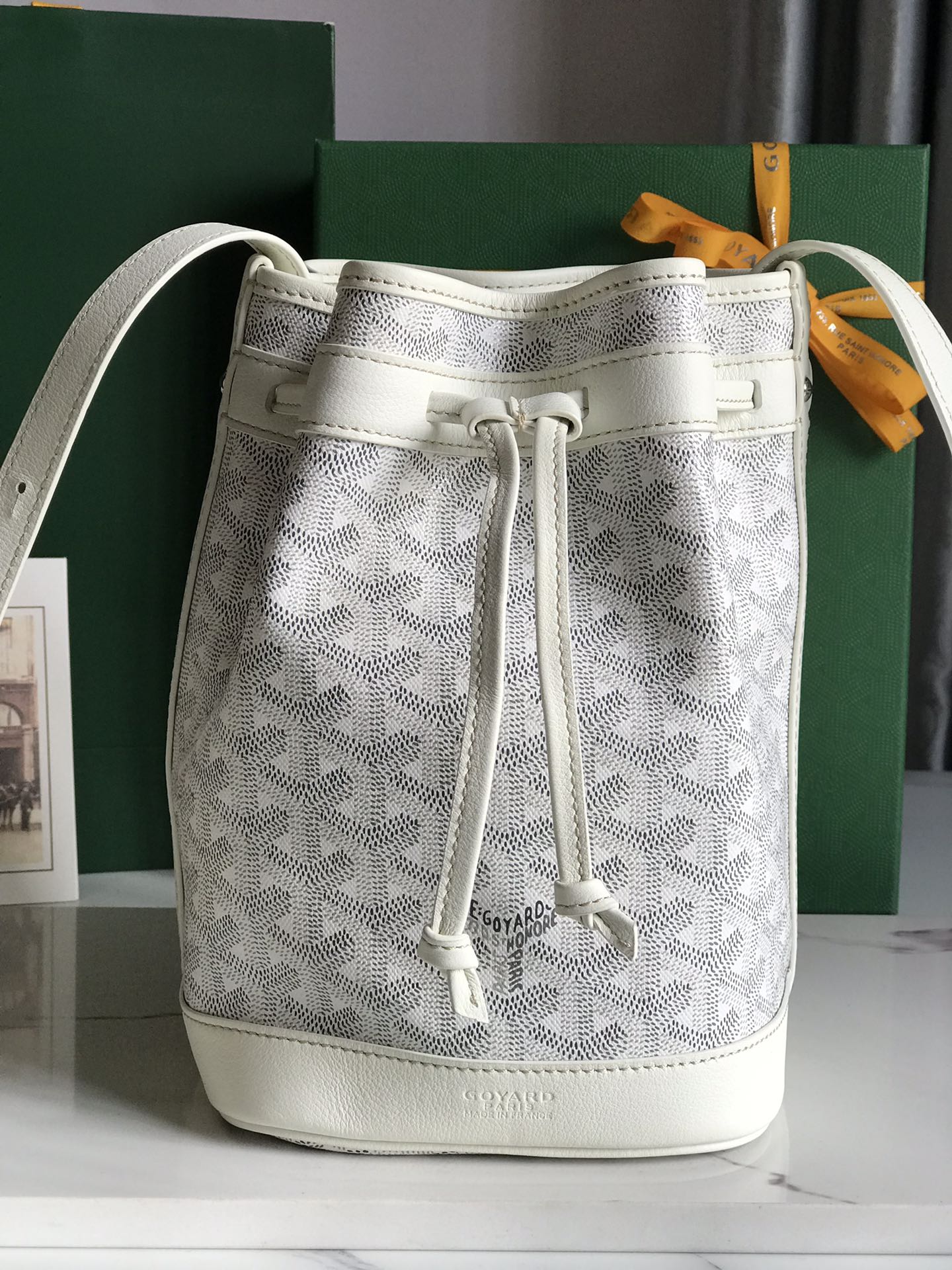 Goyard white Goyardine Coated Canvas and Leather …