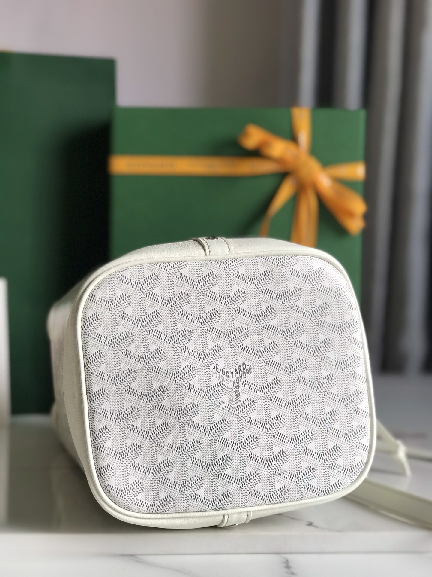 Goyard white Goyardine Coated Canvas and Leather ...