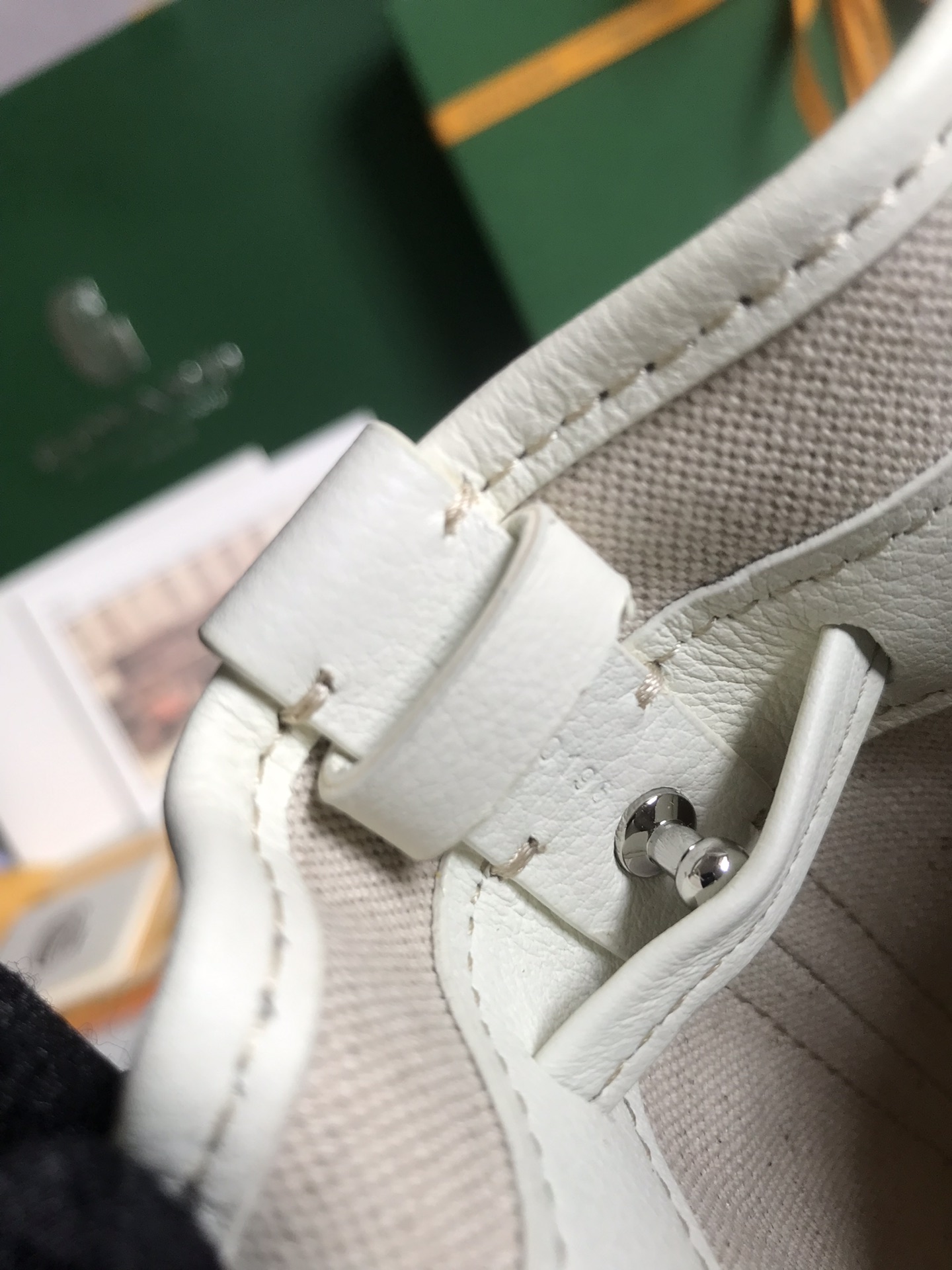 Goyard white Goyardine Coated Canvas and Leather ...
