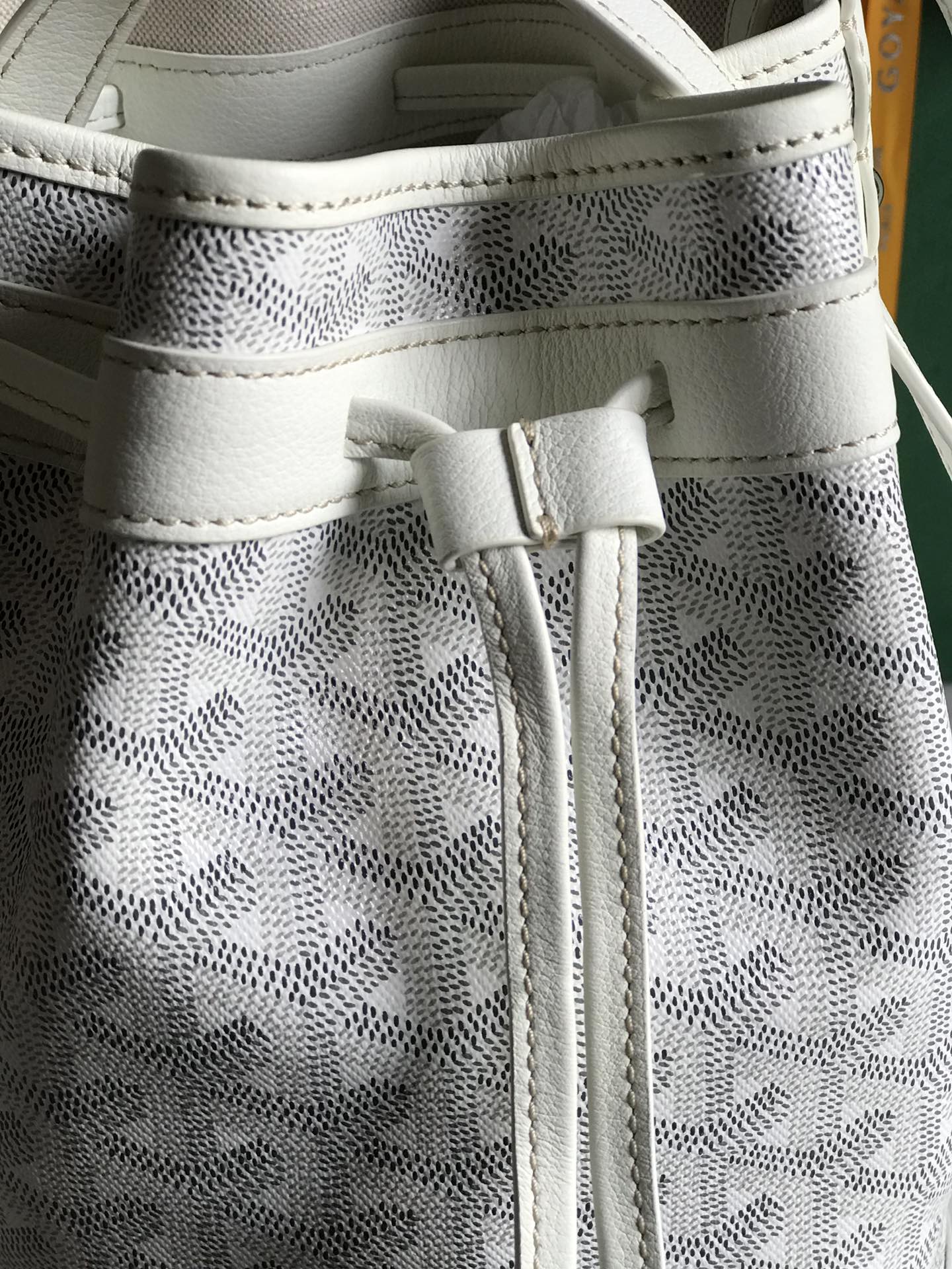 Goyard white Goyardine Coated Canvas and Leather ...