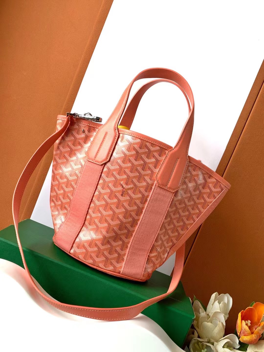 GOYARD Goyardine Belharra PM Coral bag pink 1500814