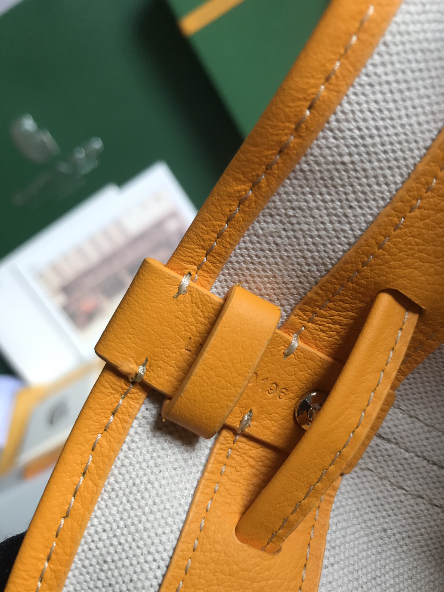Goyard orange Goyardine Coated Canvas and Leather ...