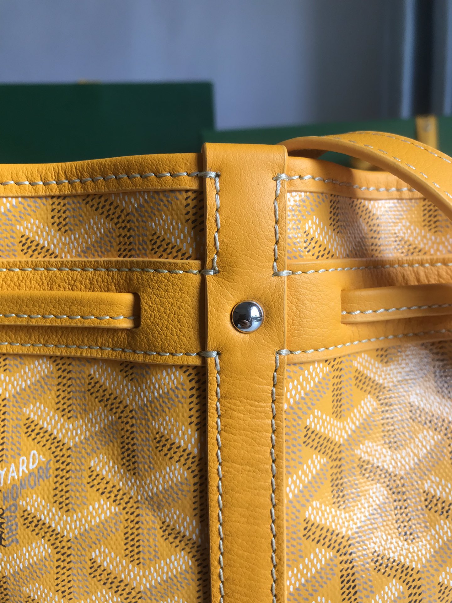 Goyard orange Goyardine Coated Canvas and Leather ...