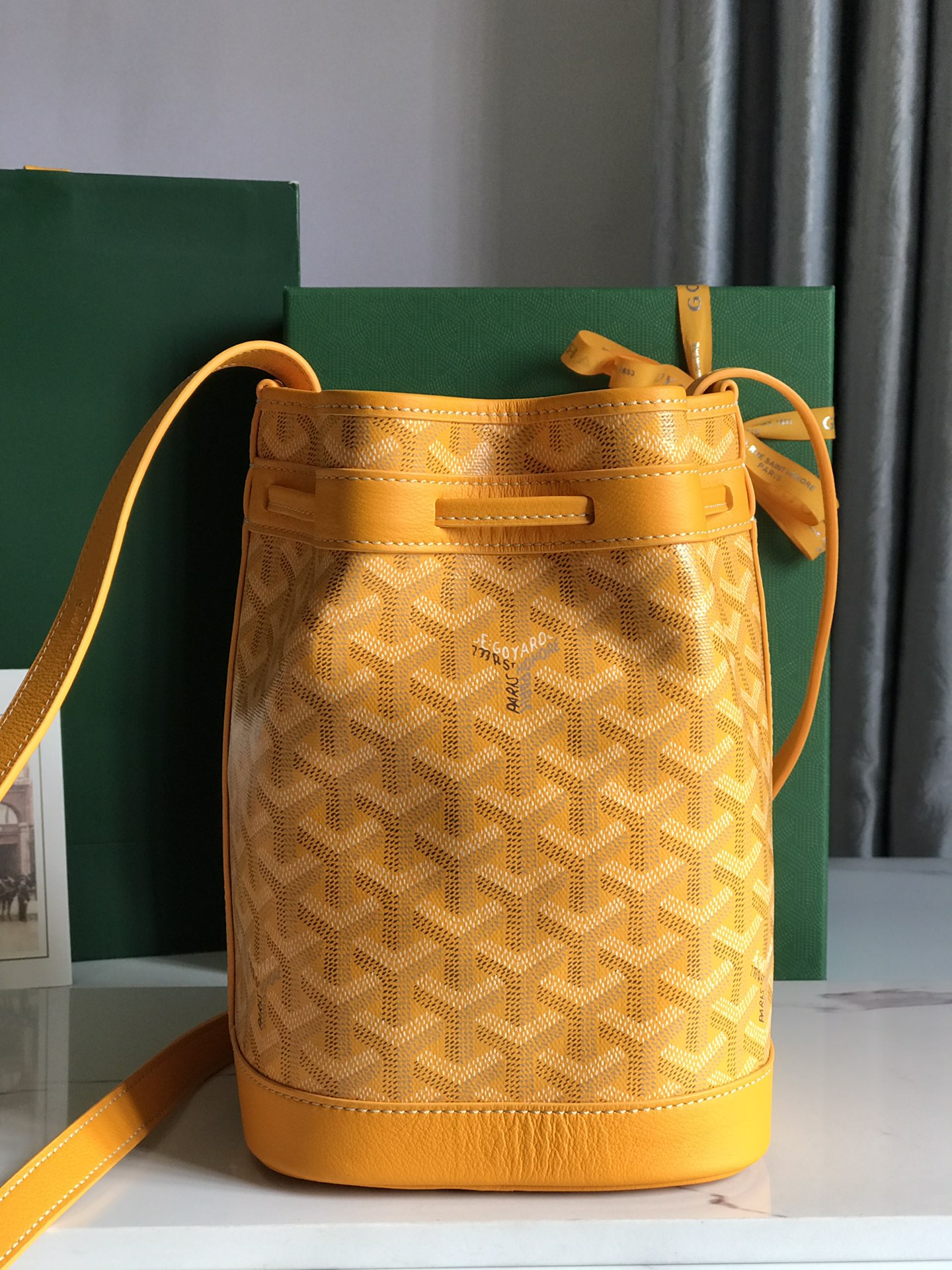 Goyard orange Goyardine Coated Canvas and Leather ...