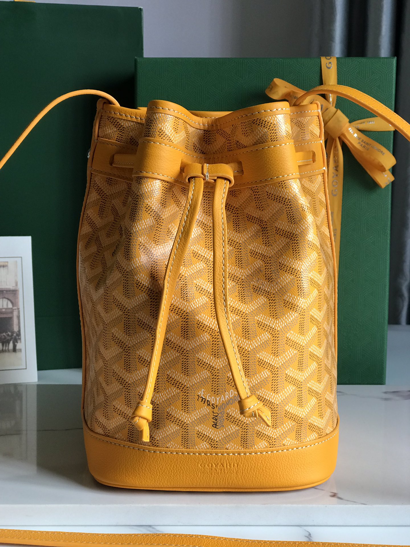 Goyard orange Goyardine Coated Canvas and Leather …