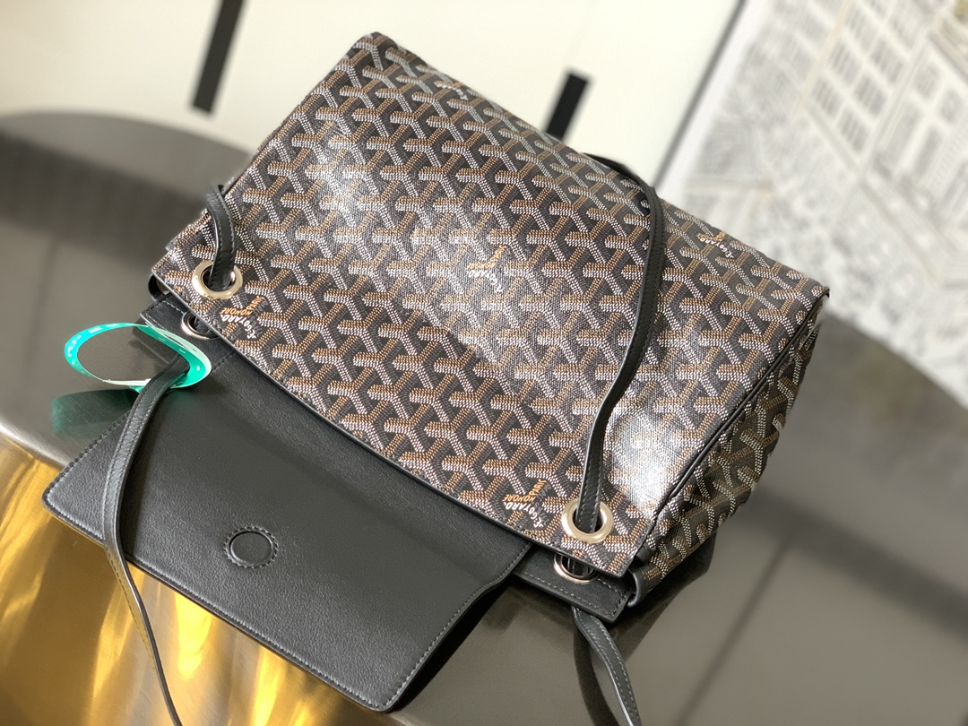 GOYARD Goyardine Rouette PM black brown 1423460
