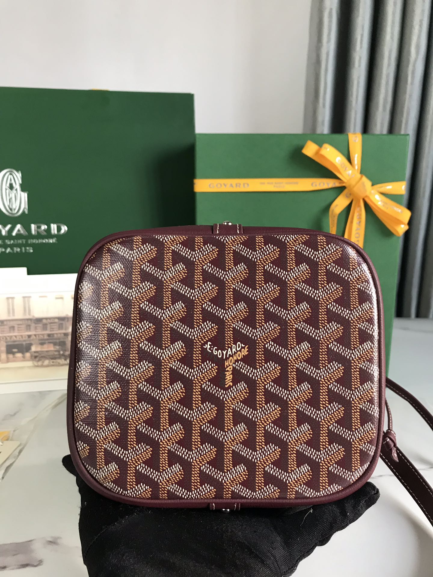 Goyard brown Goyardine Coated Canvas and Leather ...