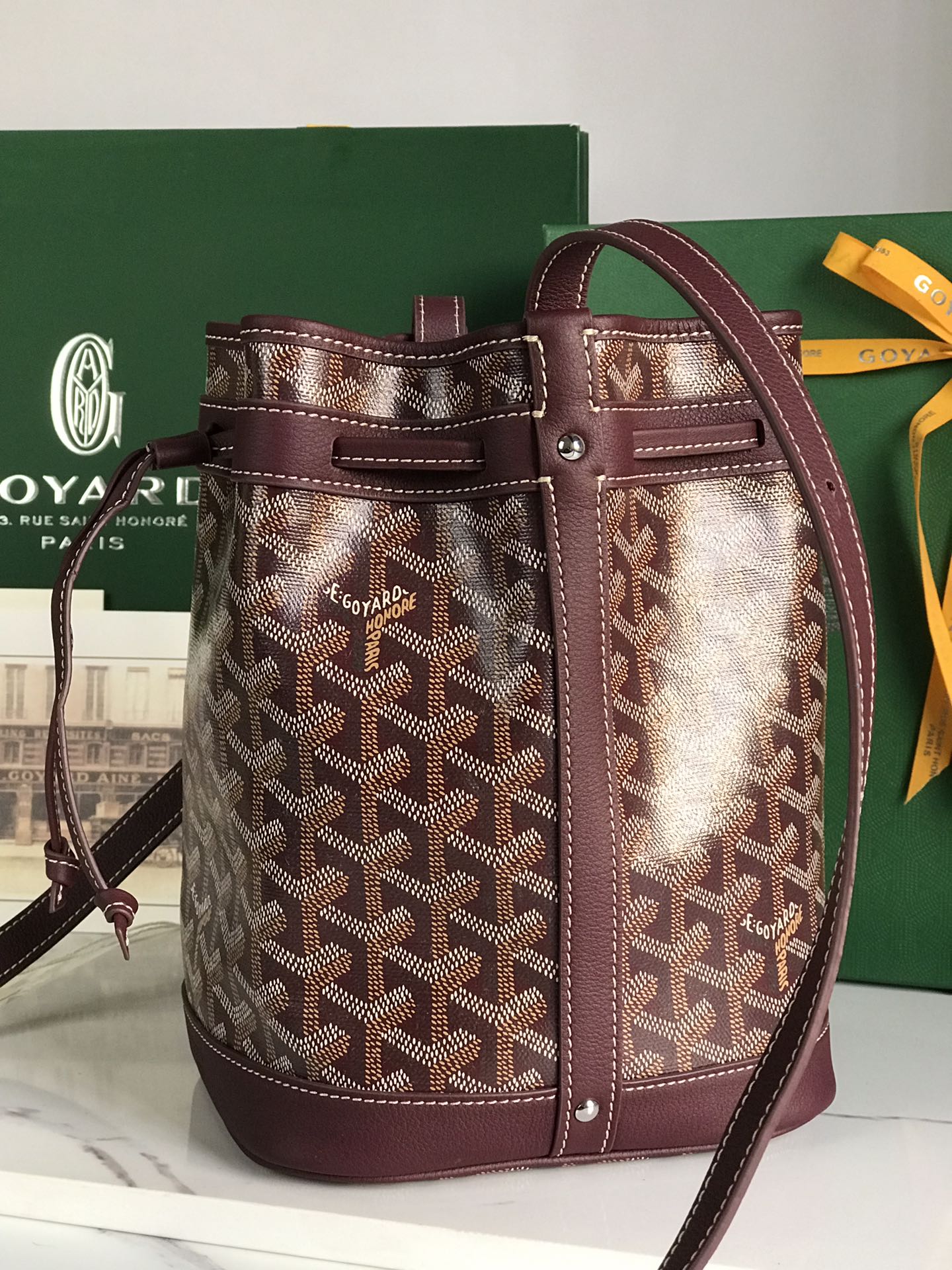 Goyard brown Goyardine Coated Canvas and Leather ...