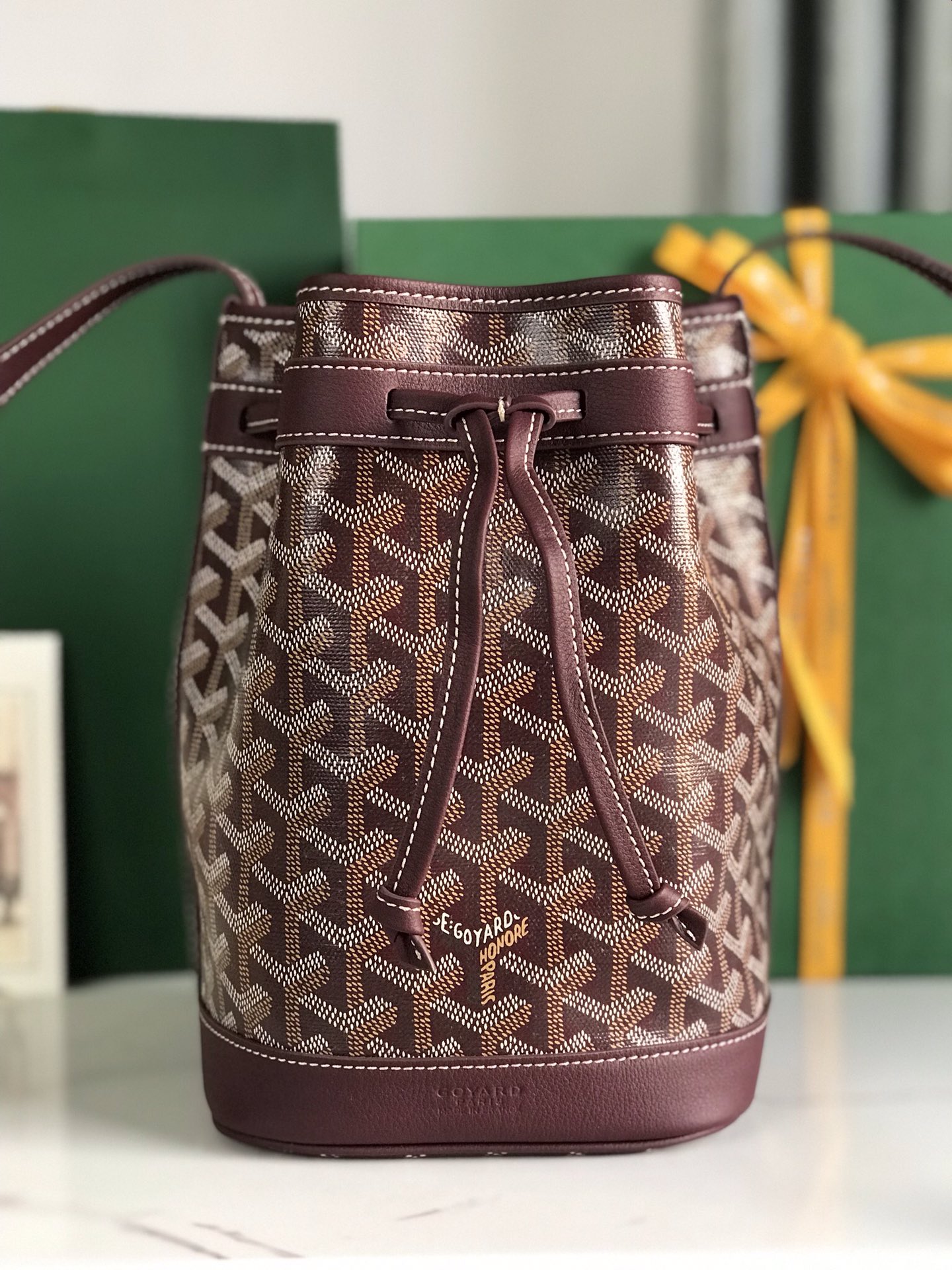Goyard brown Goyardine Coated Canvas and Leather …
