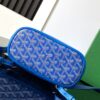 GOYARD Goyardine Calfskin Mini Alpin Backpack blue