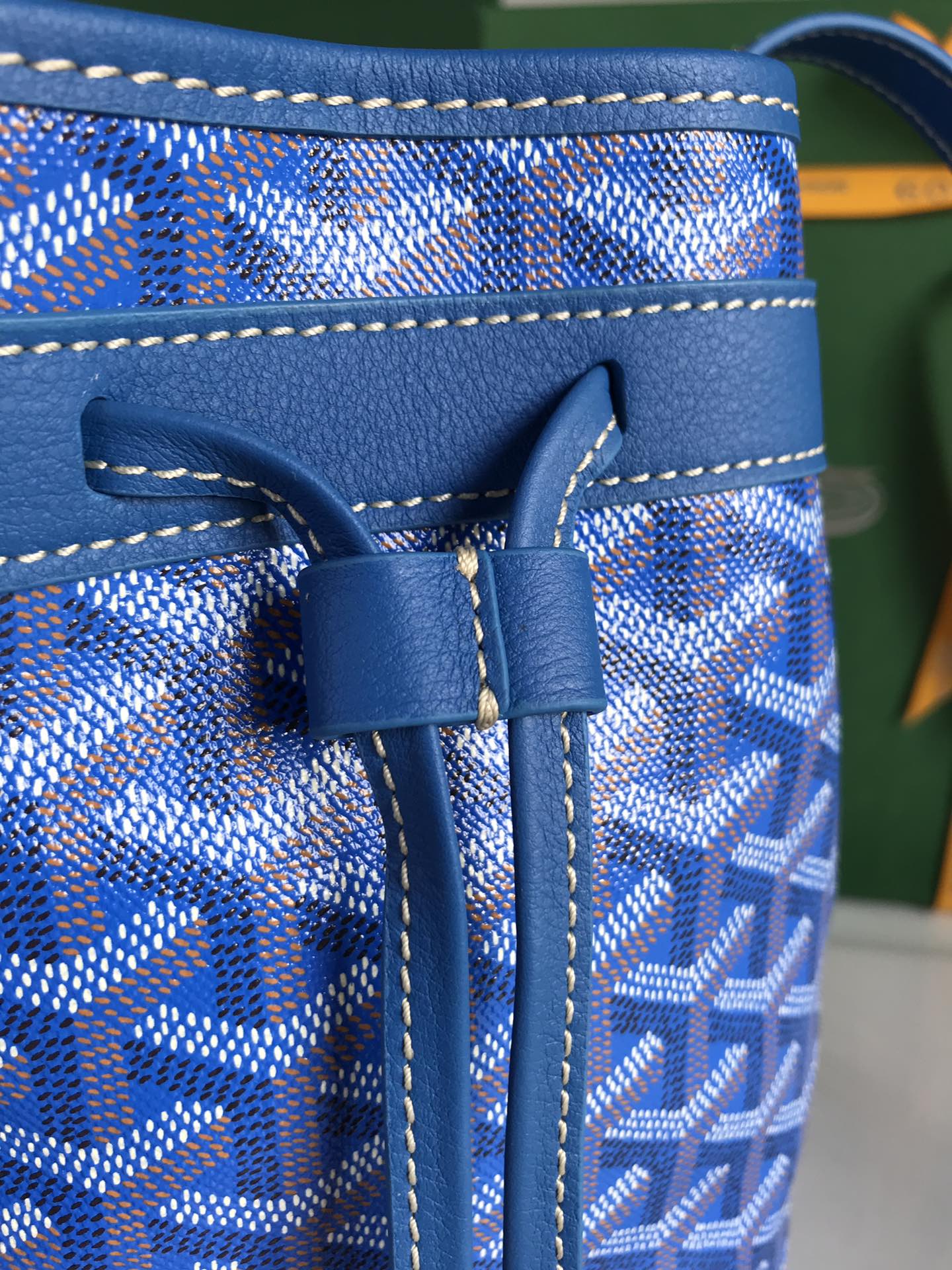 Goyard Blue Goyardine Coated Canvas and Leather ...