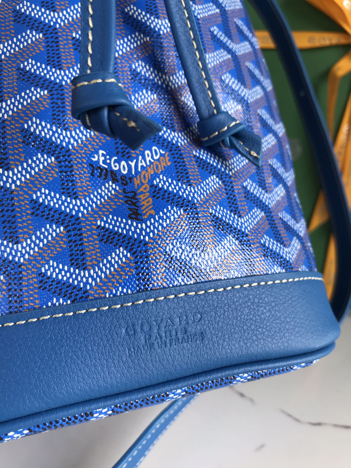 Goyard Blue Goyardine Coated Canvas and Leather ...