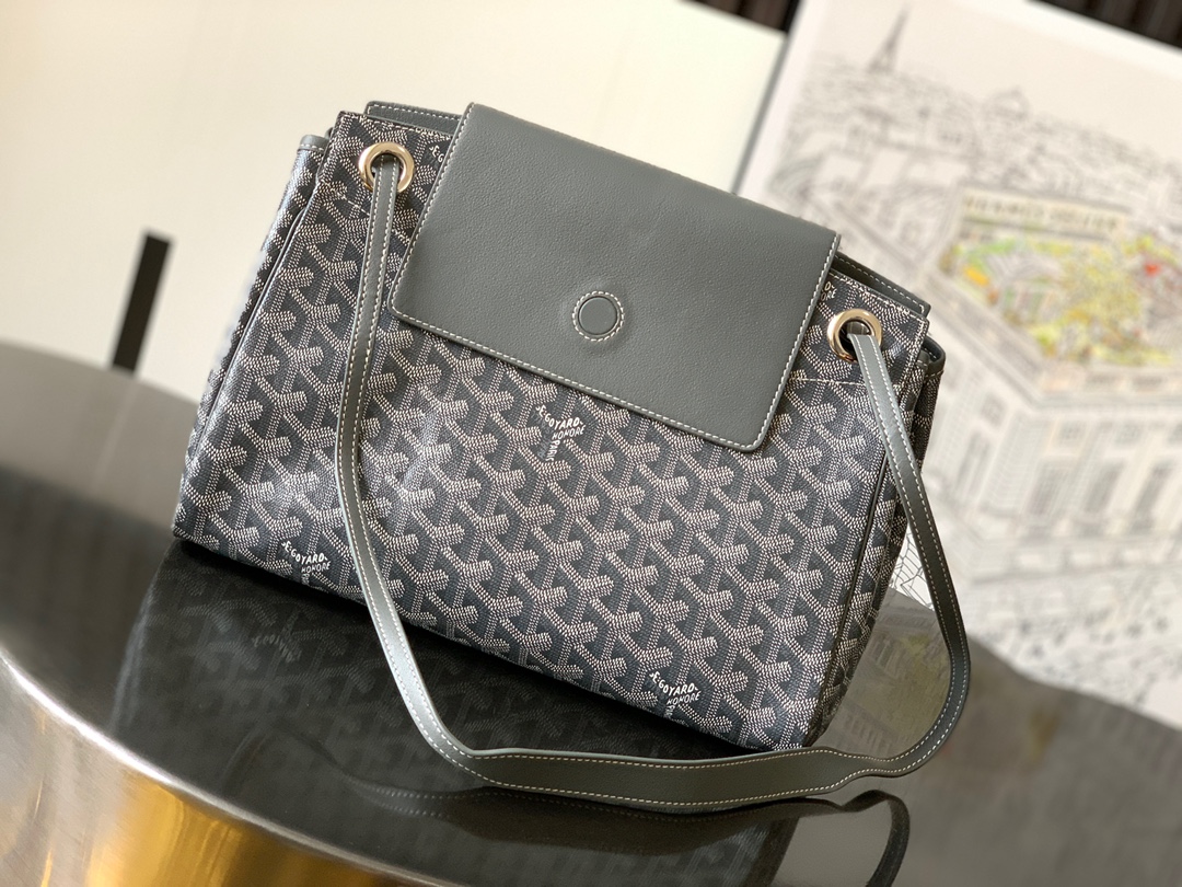 GOYARD Goyardine Rouette PM gray1423460