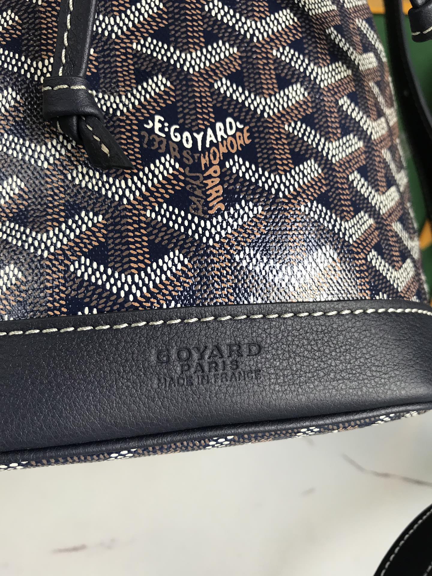 Goyard Navy Blue Goyardine Coated Canvas and Leather ...