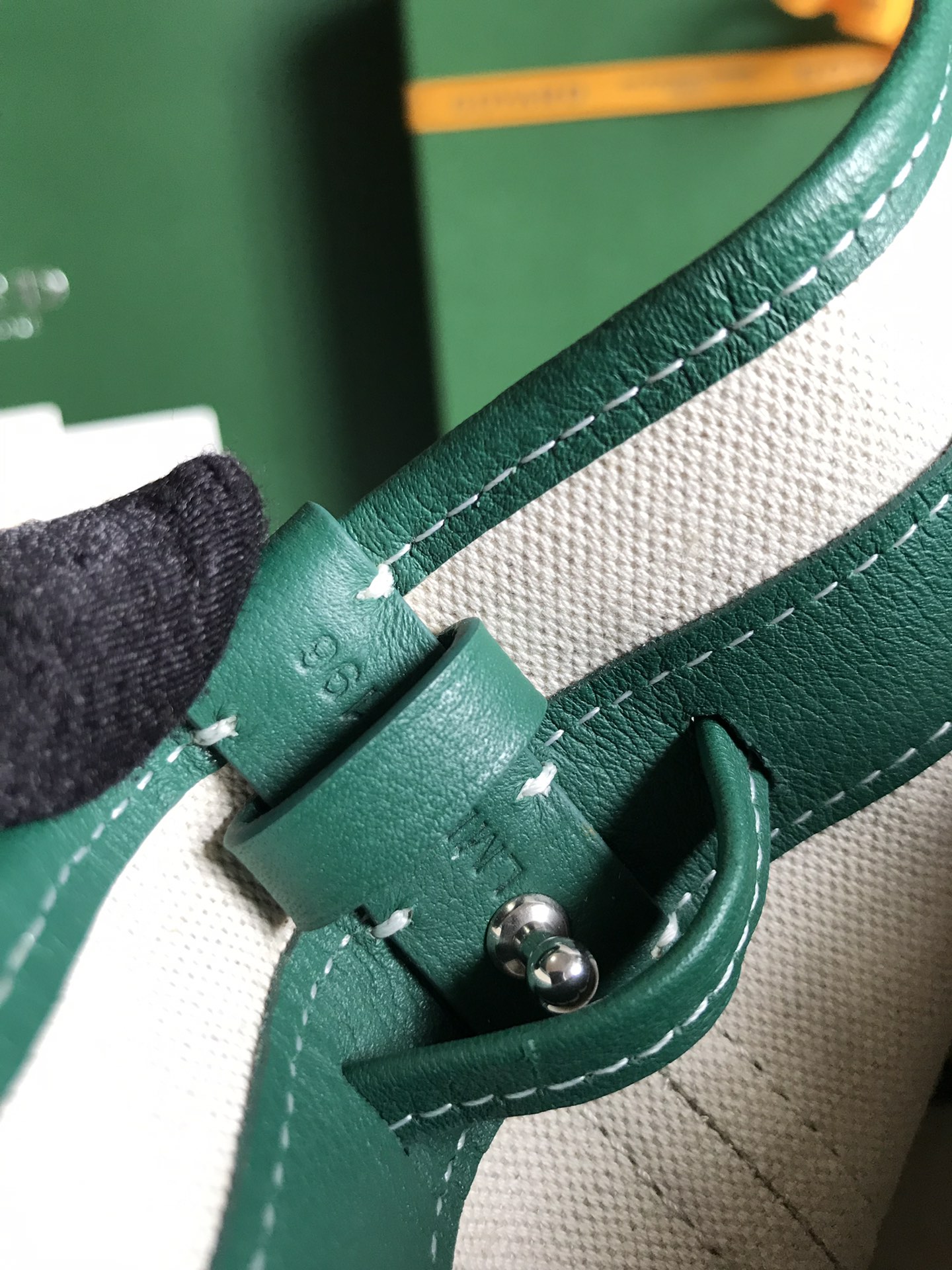 Goyard green Goyardine Coated Canvas and Leather ...
