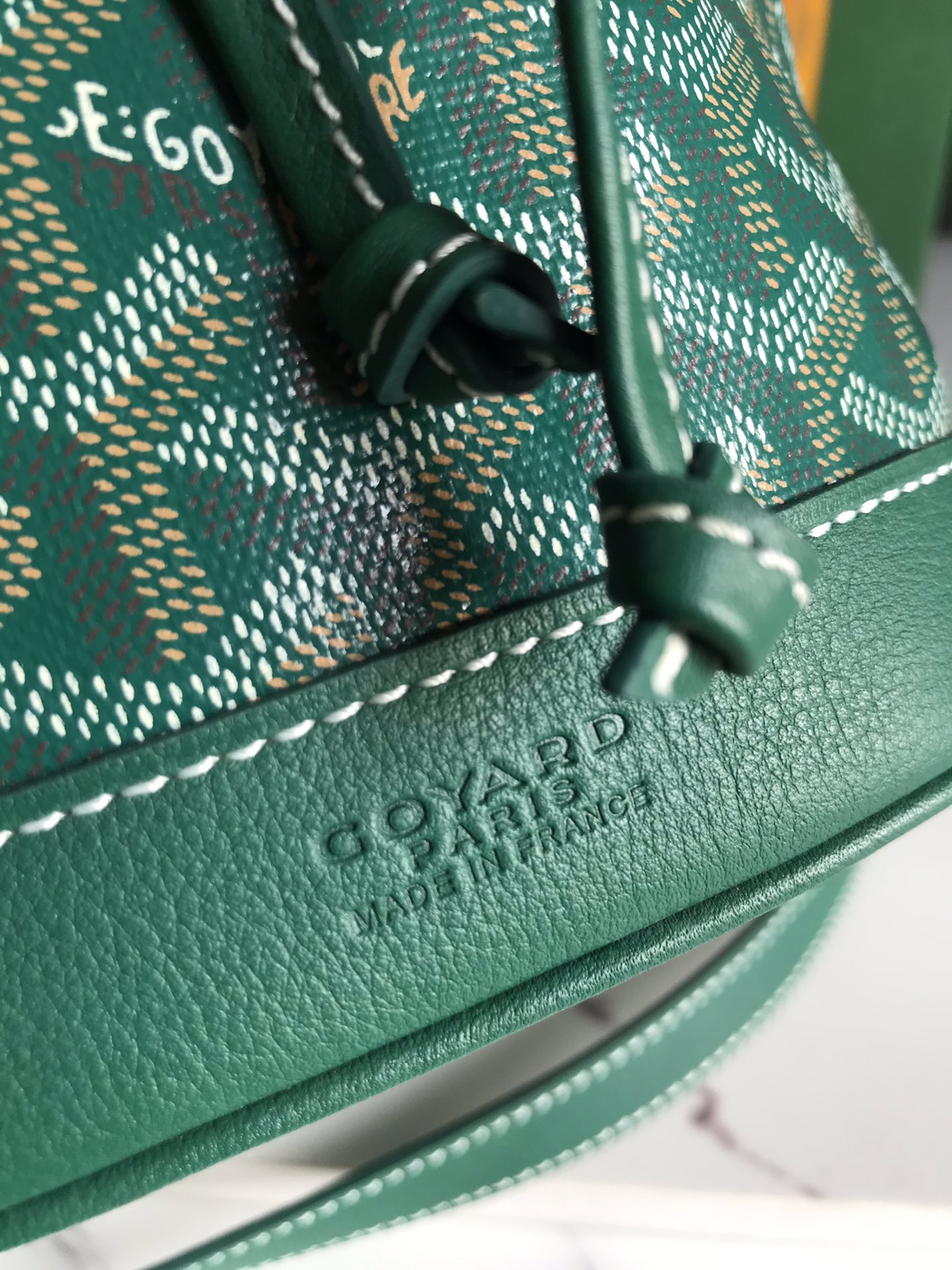 Goyard green Goyardine Coated Canvas and Leather ...