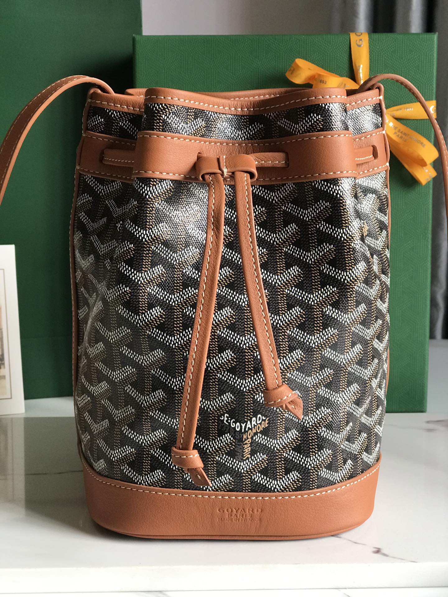 Goyard brown Goyardine Coated Canvas and Leather …
