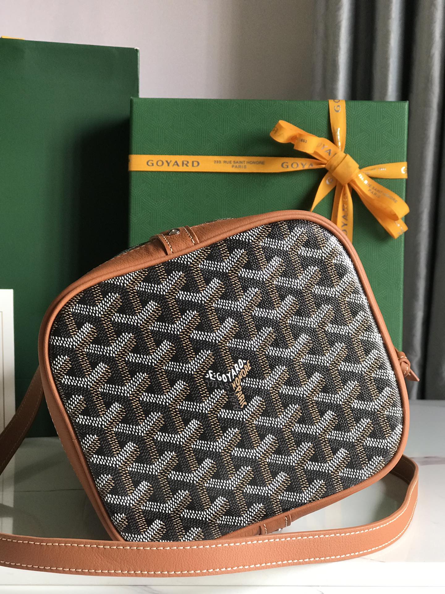 Goyard brown Goyardine Coated Canvas and Leather ...