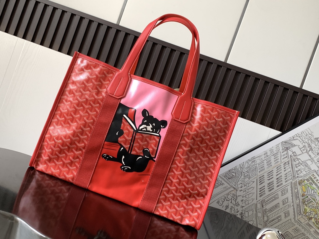 GOYARD Goyardine Villette Tote Red 826961 |