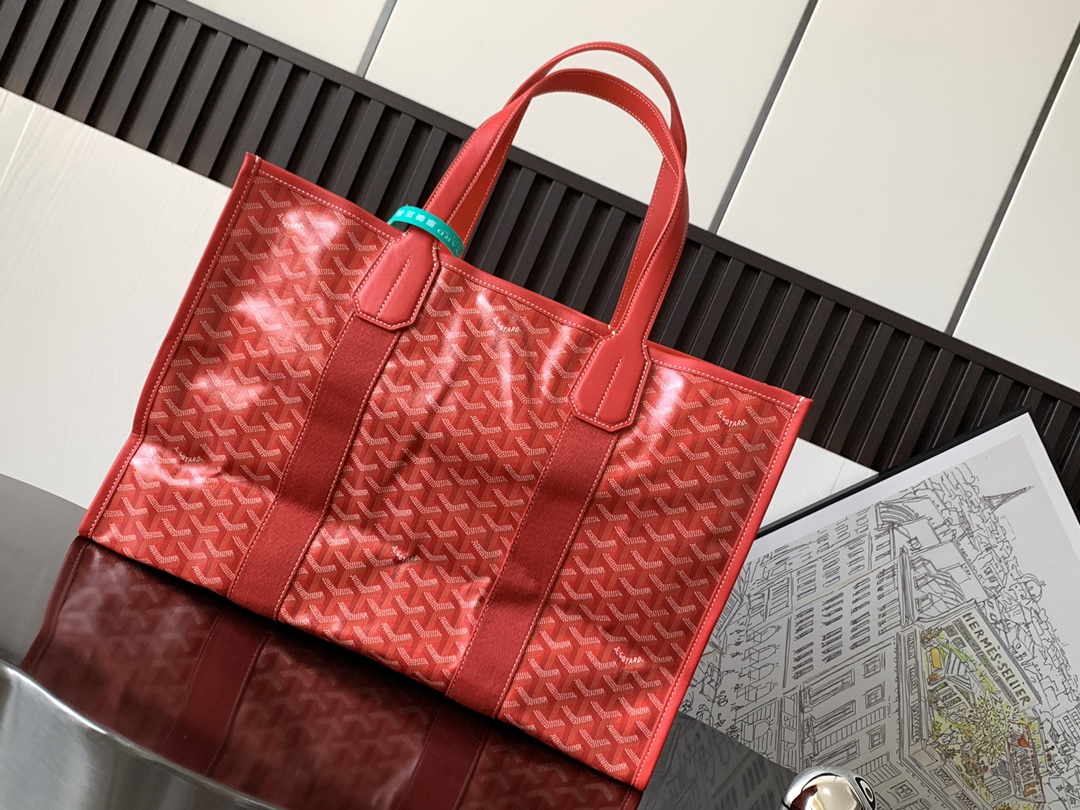 GOYARD Goyardine Villette Tote Red 826961 |