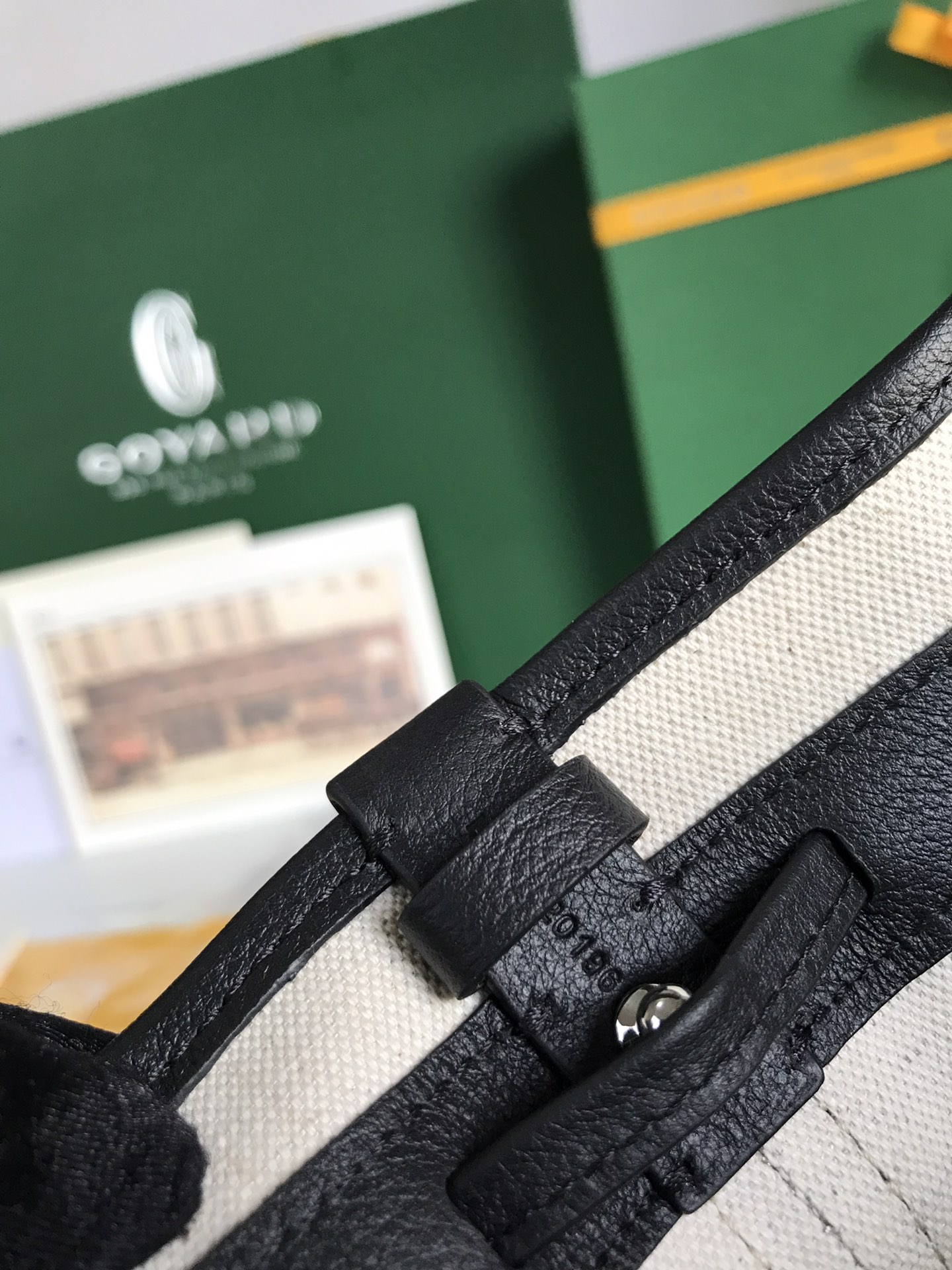 Goyard black Goyardine Coated Canvas and Leather ...