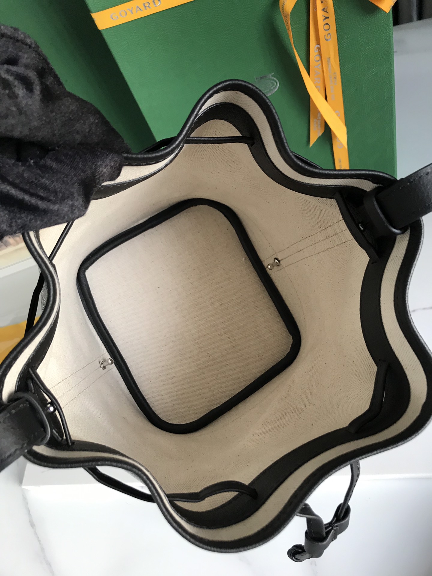Goyard black Goyardine Coated Canvas and Leather ...