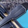 Goyard Navy Blue Chevron Print Coated Canvas Bulldog Villette MM Tote