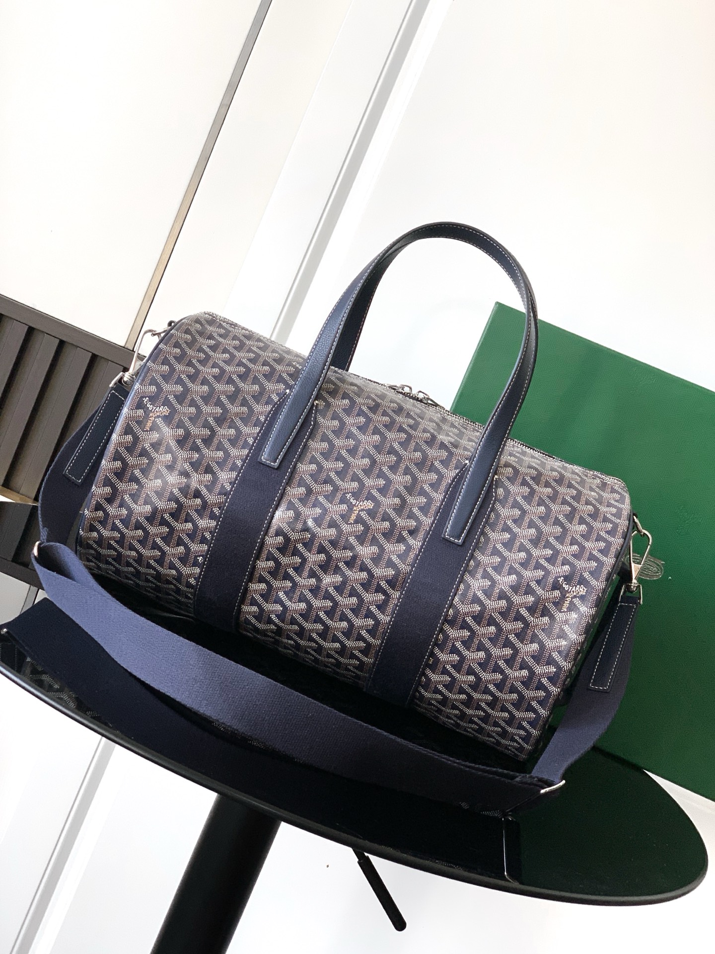 Goyard Barrel 40 Sports Bag blue navy