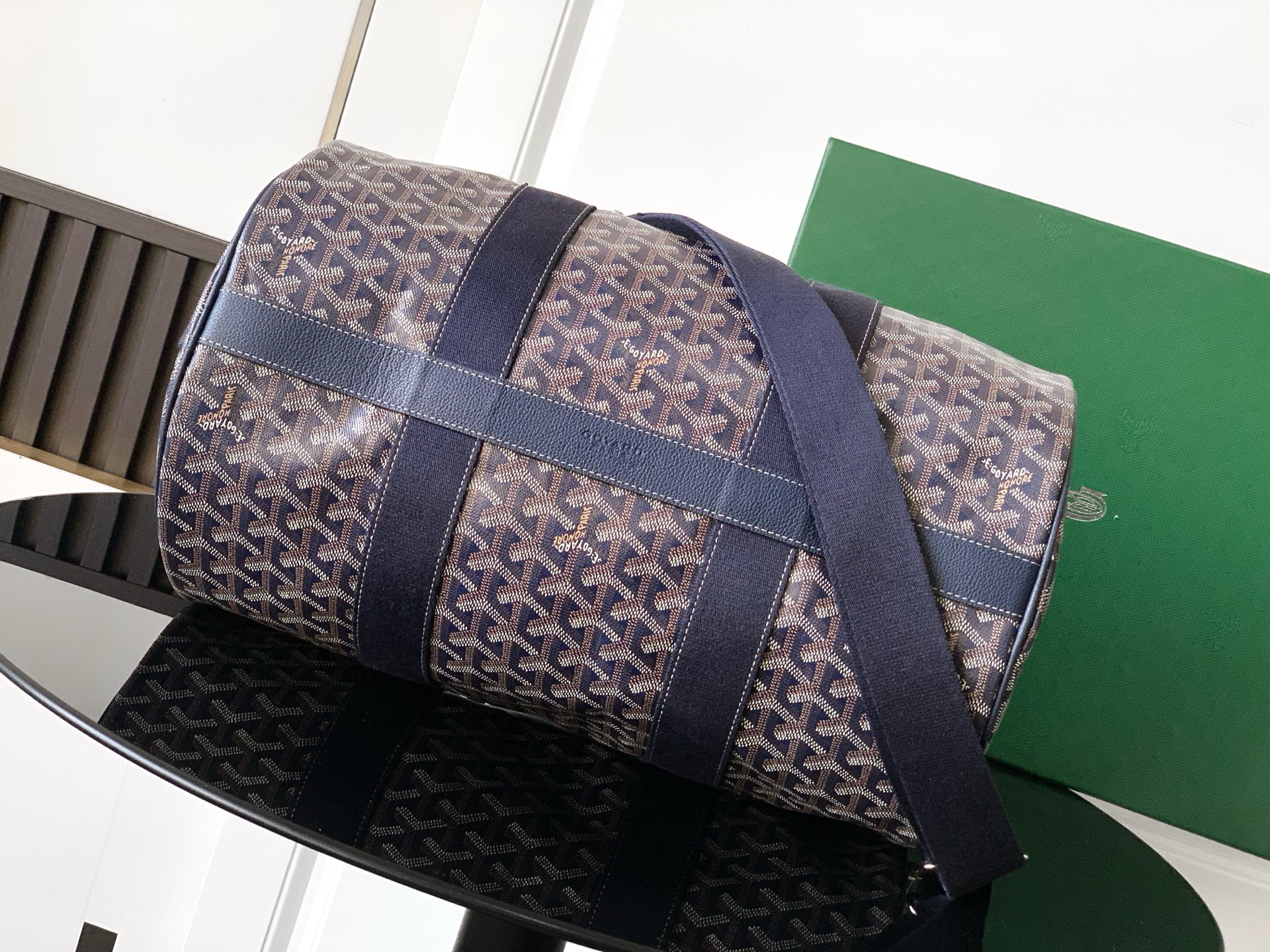 Goyard Barrel 40 Sports Bag blue navy