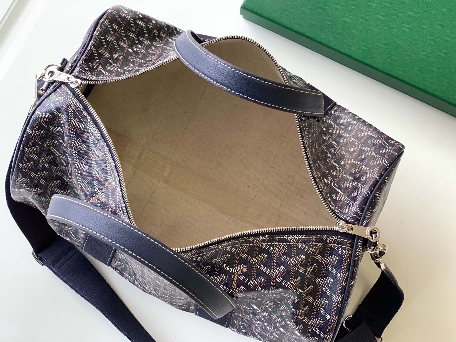 Goyard Barrel 40 Sports Bag blue navy
