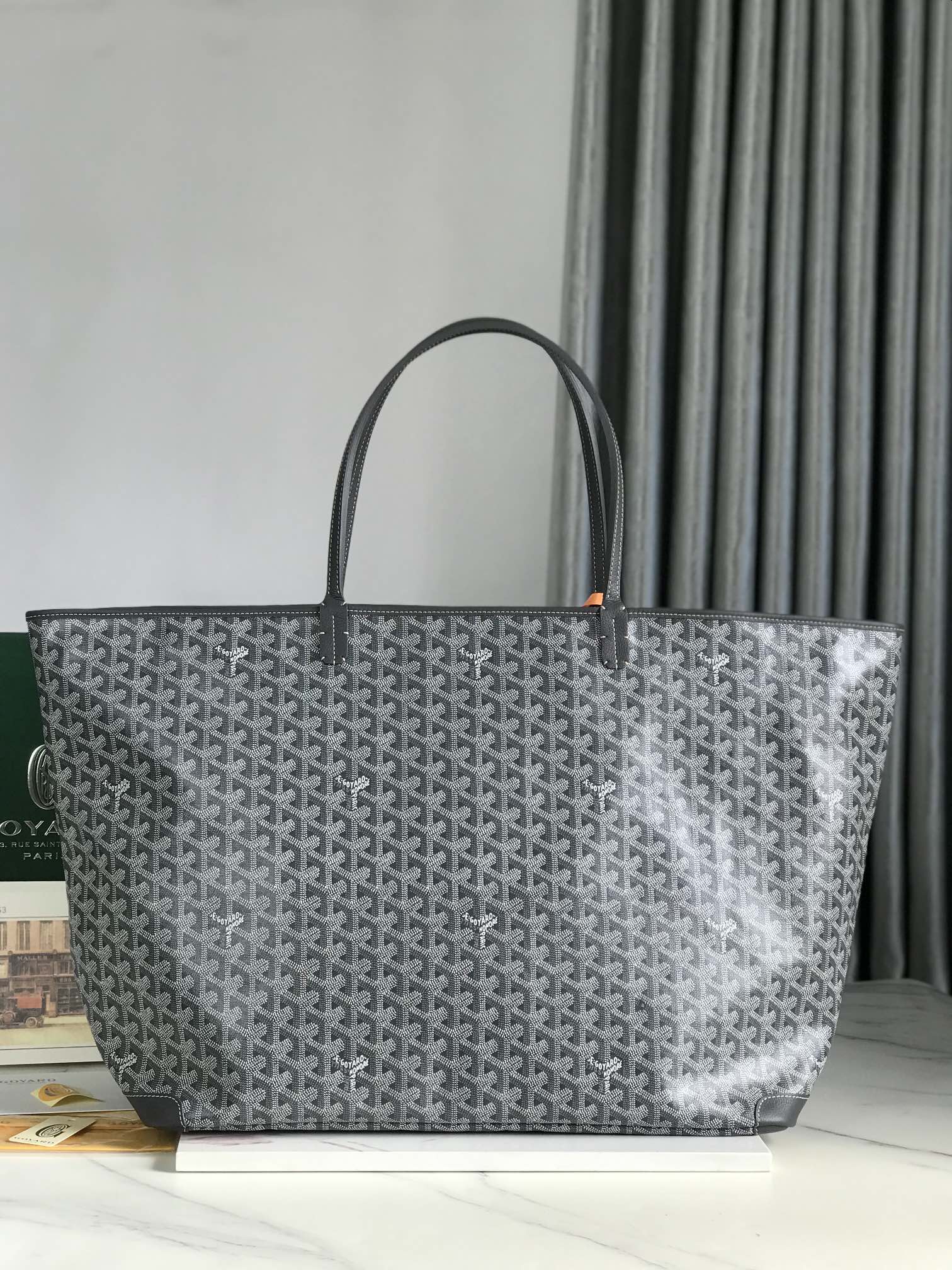 Goyard Saint Louis PM Tote Bag Pouch Gray