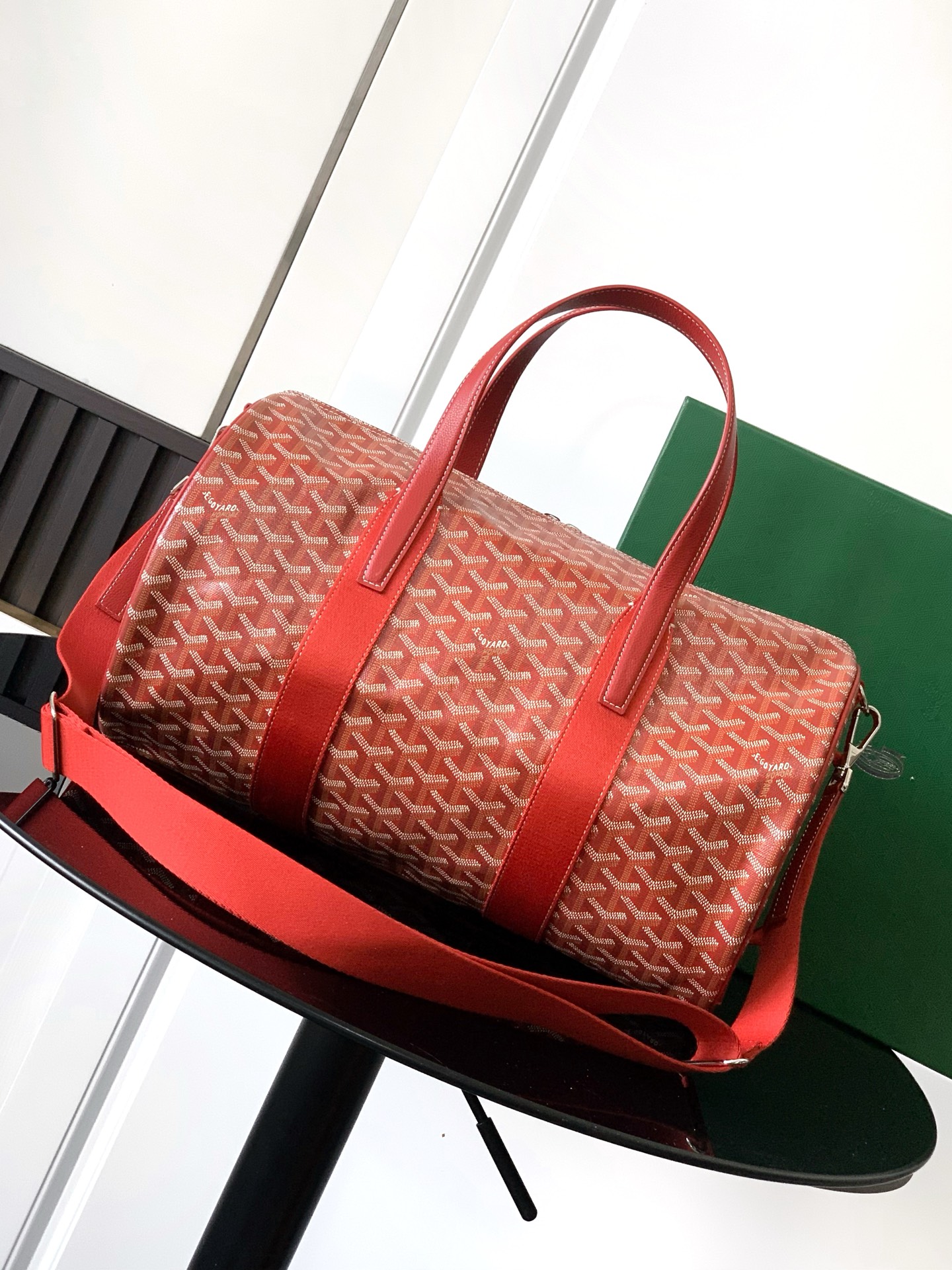 Goyard Barrel 40 Sports Bag red