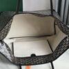 Goyard Black Goyardine Saint Louis GM Leather Cloth Pony-style calfskin Cloth ref.224679
