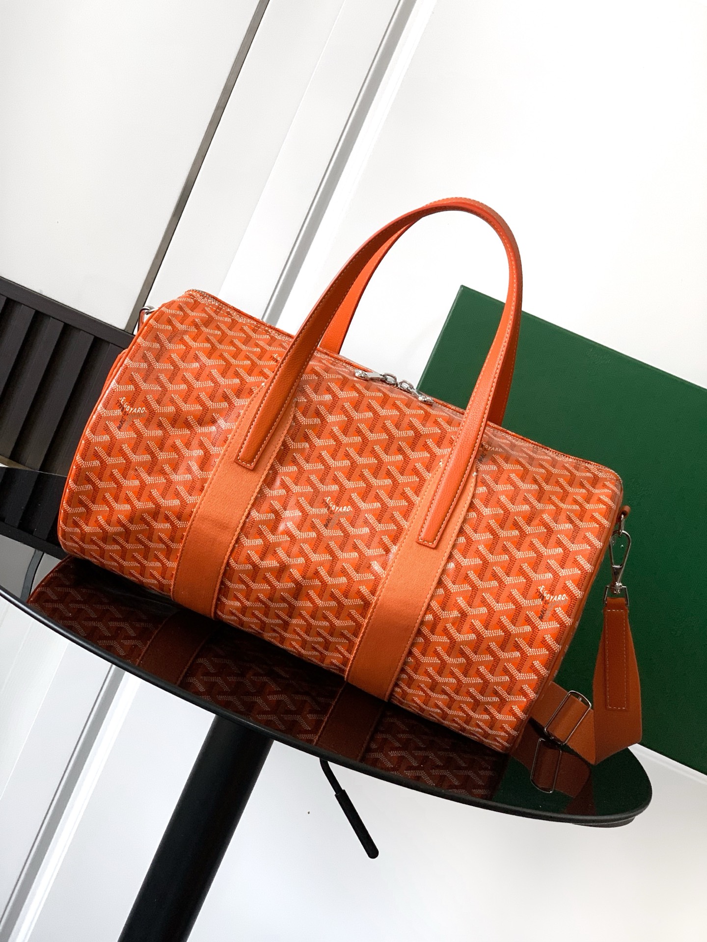 Goyard Barrel 40 Sports Bag orange