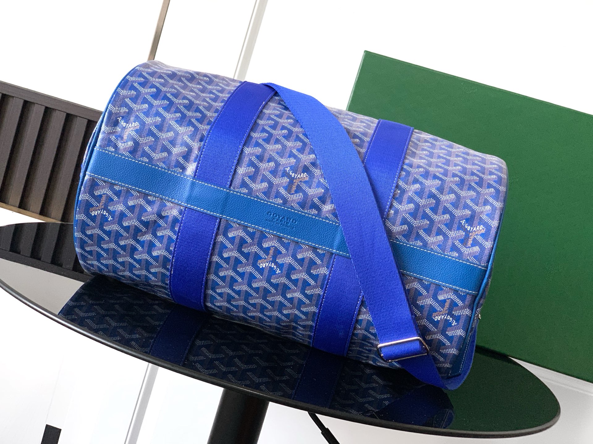 Goyard Barrel 40 Sports Duffle Bag blue