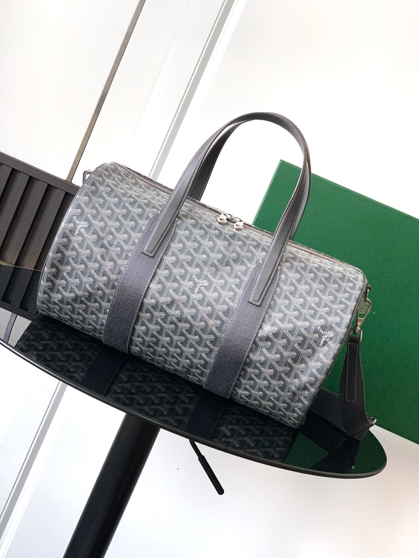 Goyard Barrel 40 Sports Duffle Bag Gray