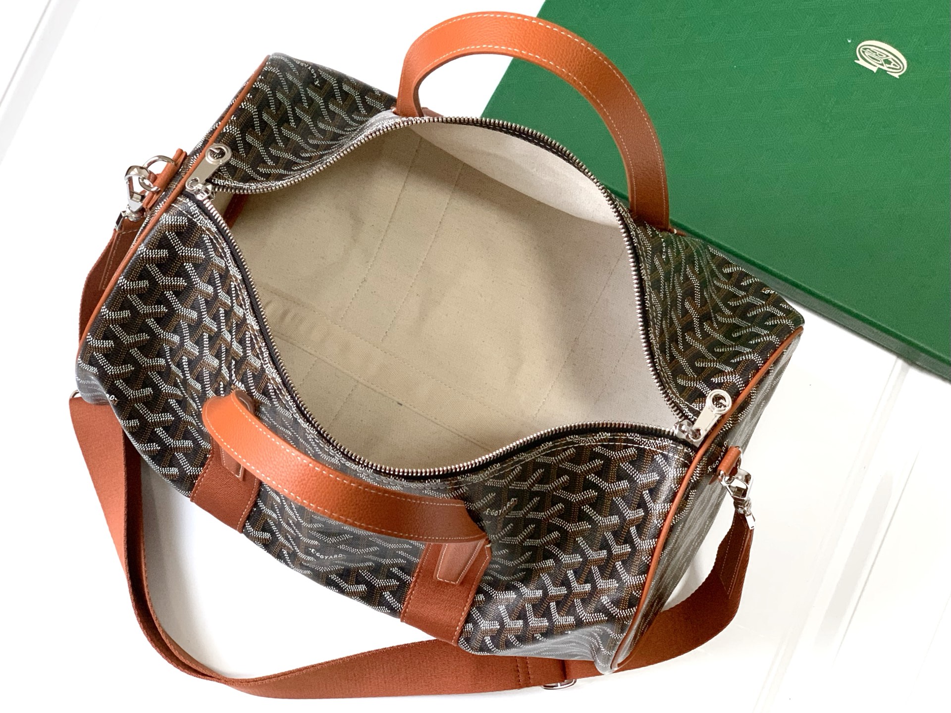 Goyard Barrel 40 Sports Duffle Bag brown