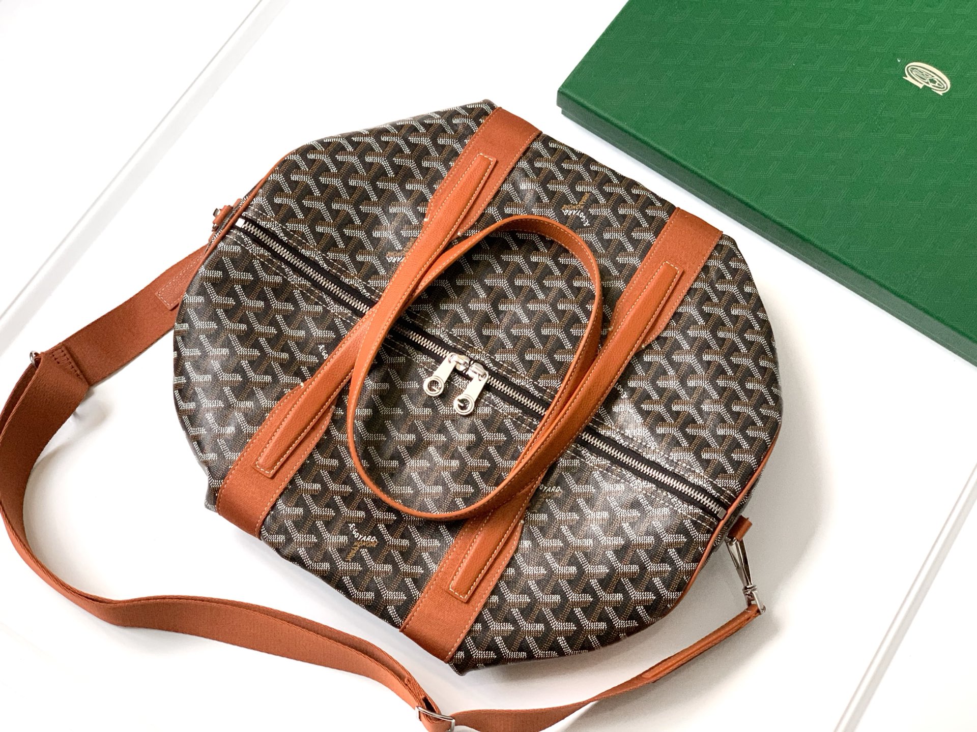 Goyard Barrel 40 Sports Duffle Bag brown