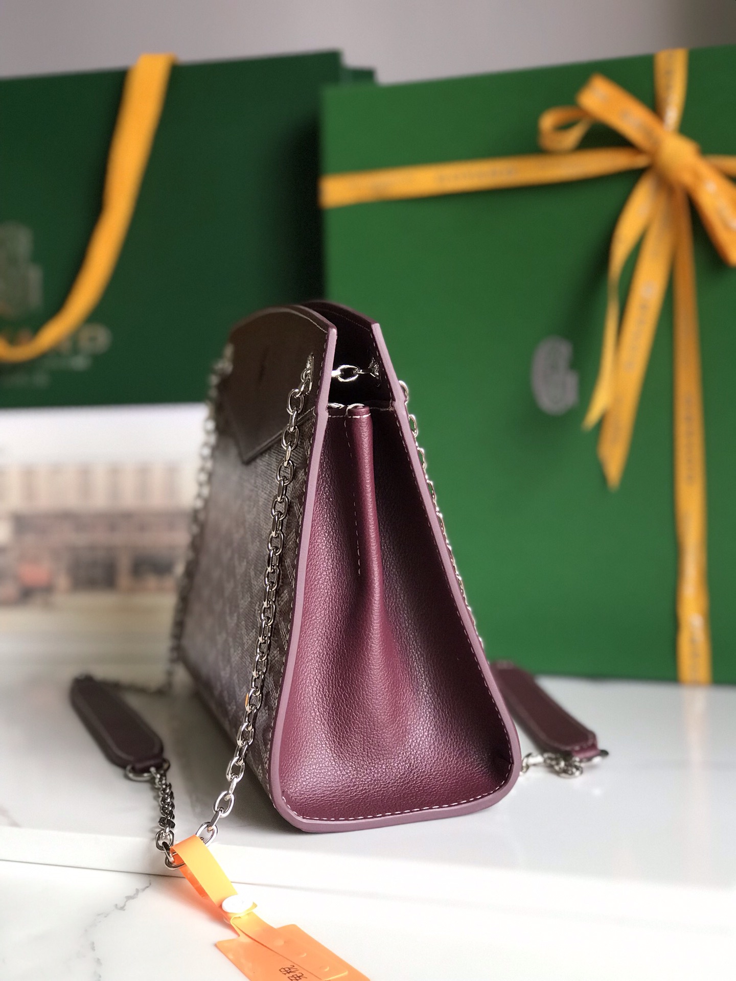Goyard Goyardine Sac Rouette Mini - Burgundy Shoulder Bags,