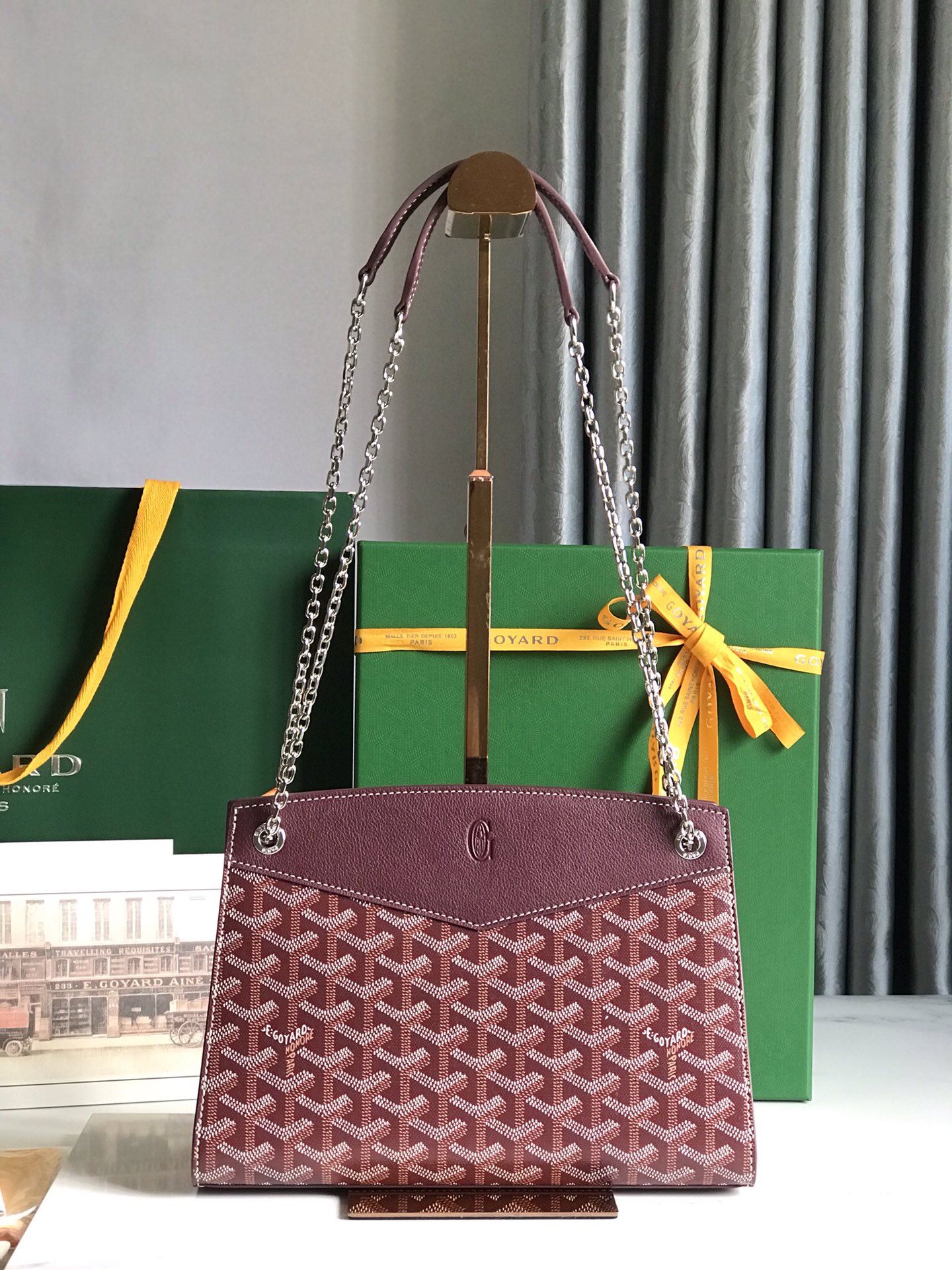 Goyard Goyardine Sac Rouette Mini – Burgundy Shoulder Bags,