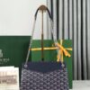 Goyard Rouette Structure Mini Shoulder Bag navy blue Tan