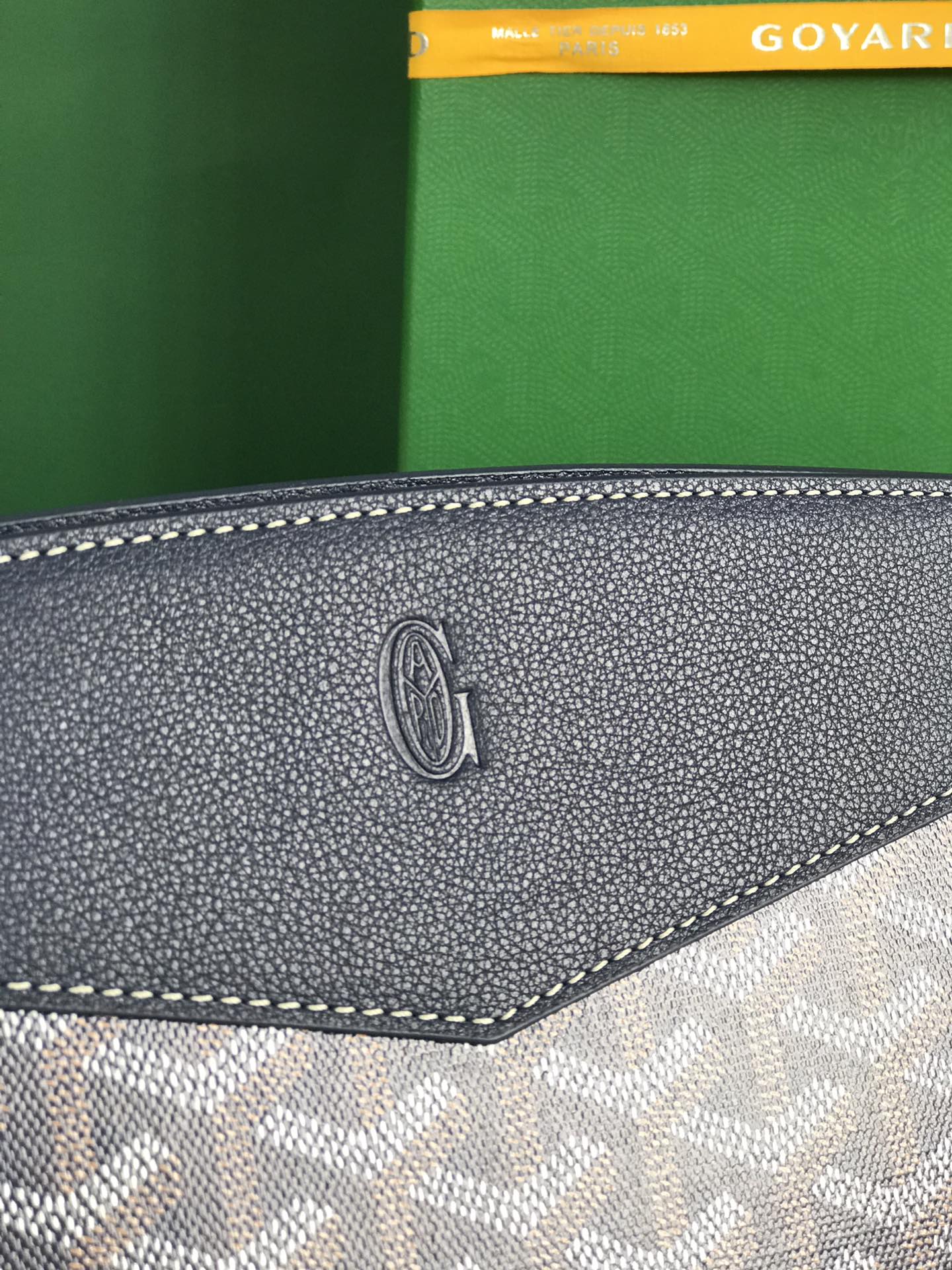 Goyard Rouette Structure Mini Shoulder Bag navy blue Tan