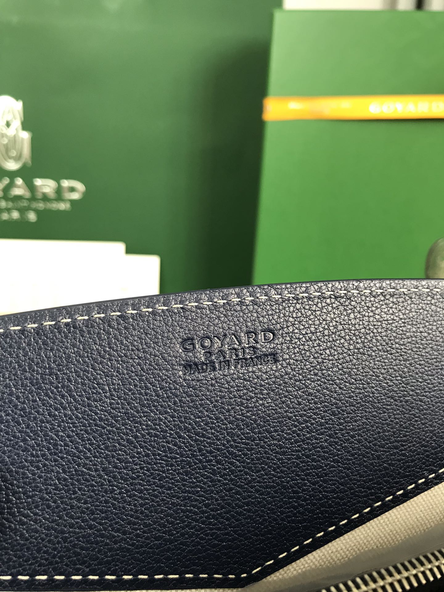 Goyard Rouette Structure Mini Shoulder Bag navy blue Tan