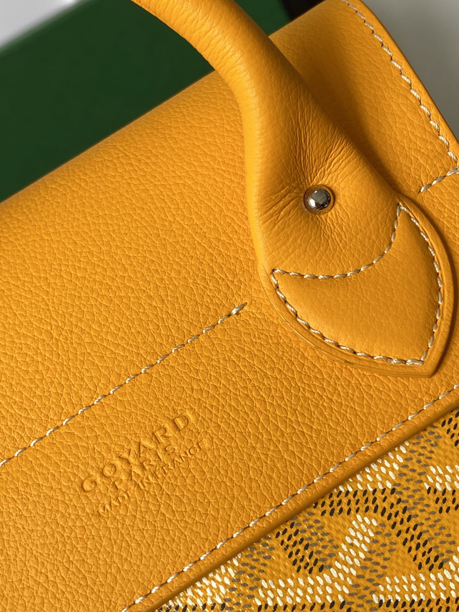 GOYARD Goyardine Calfskin Mini Alpin Backpack Yellow