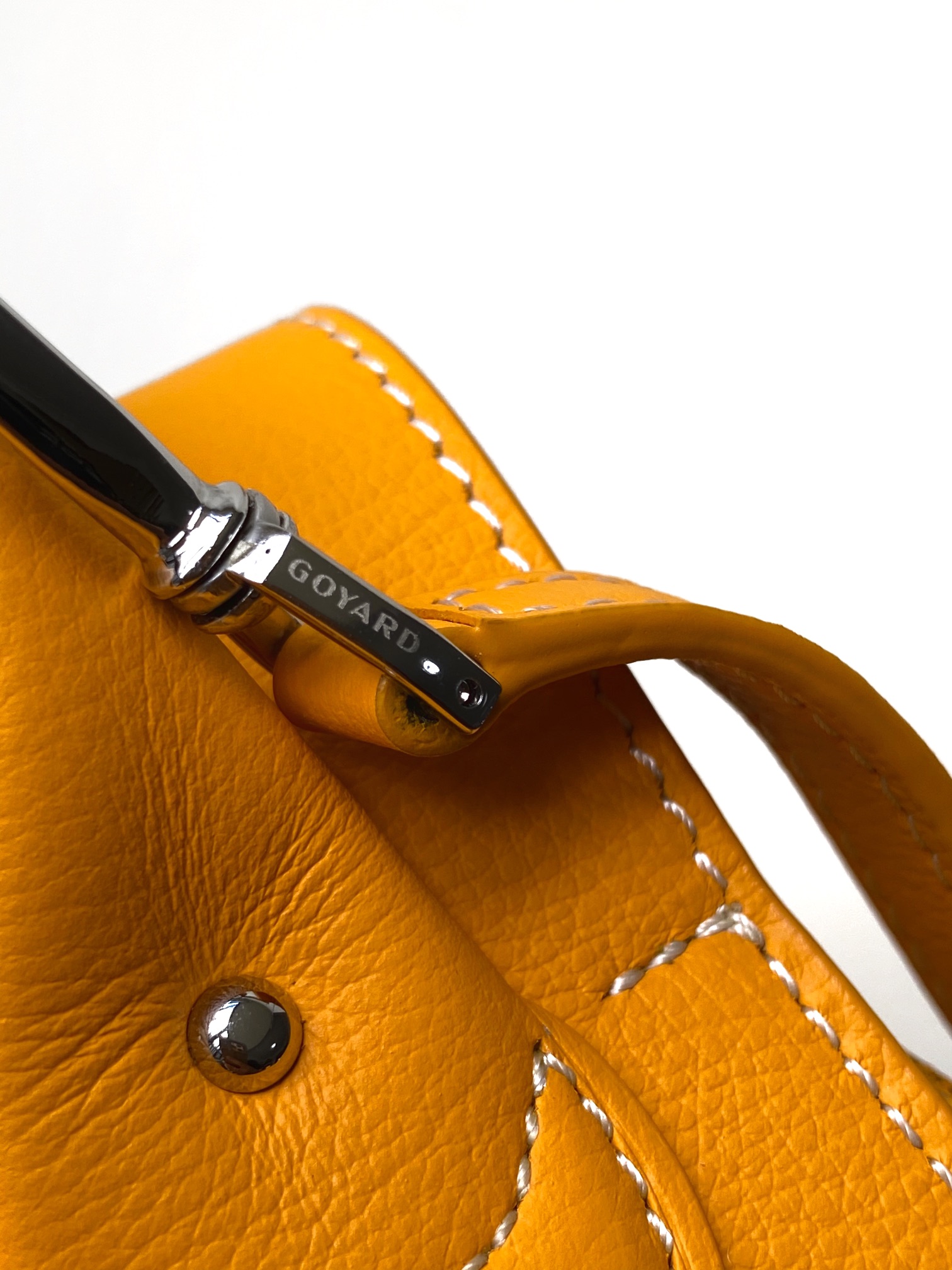 GOYARD Goyardine Calfskin Mini Alpin Backpack Yellow