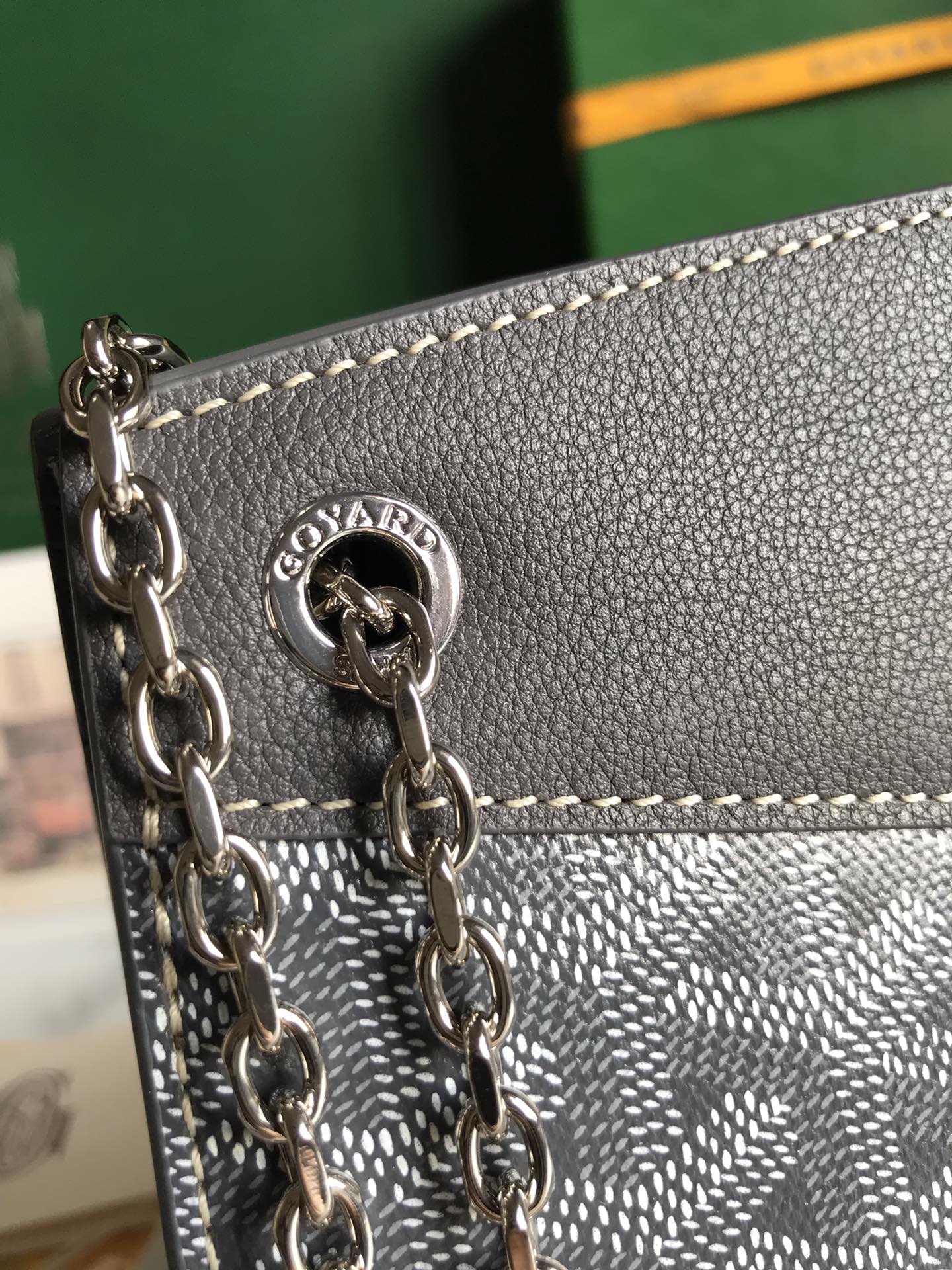 Goyard Rouette Structure Mini Shoulder Bag gray Tan