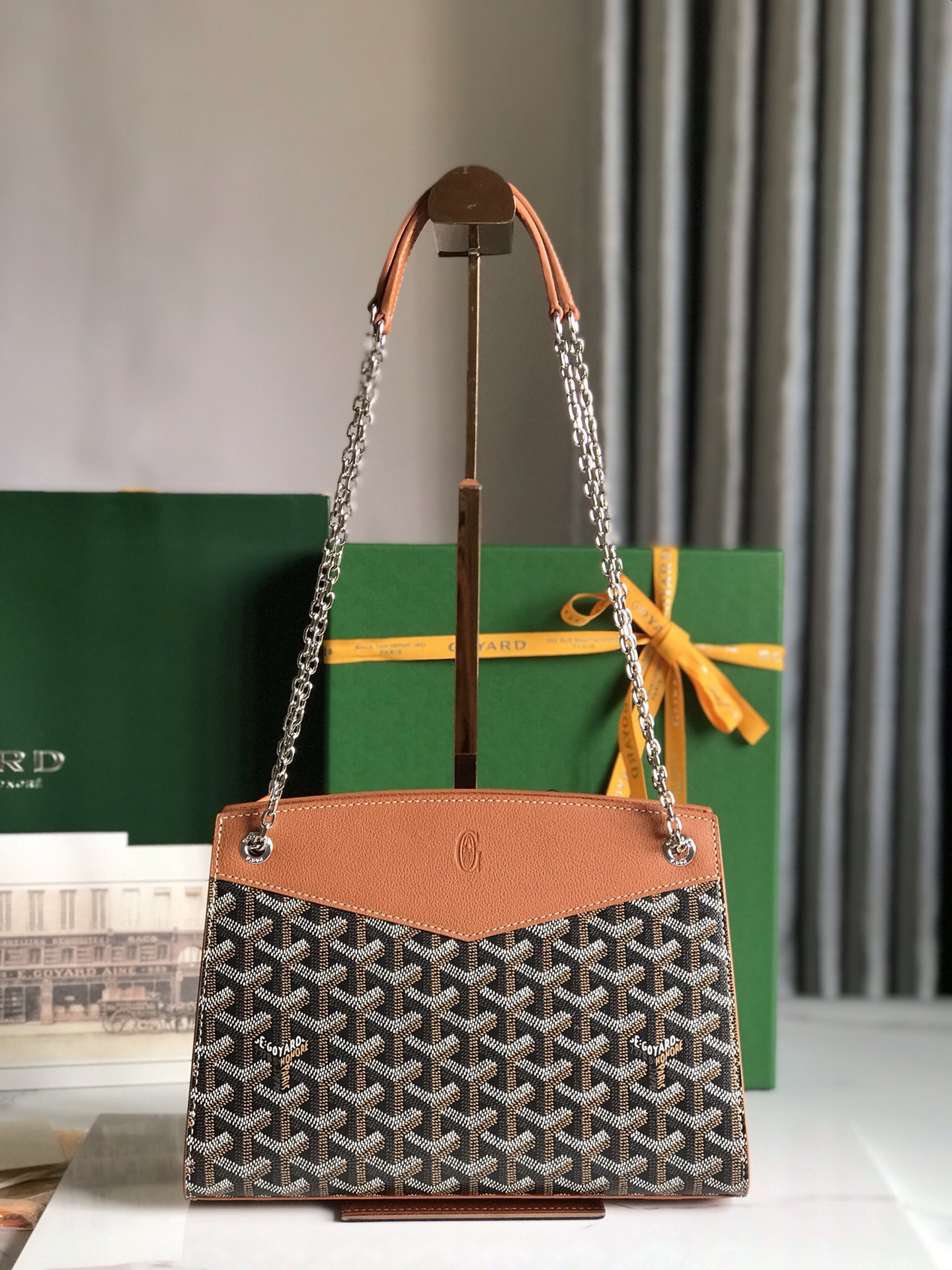 Goyard Rouette Structure Mini Shoulder Bag brown Tan